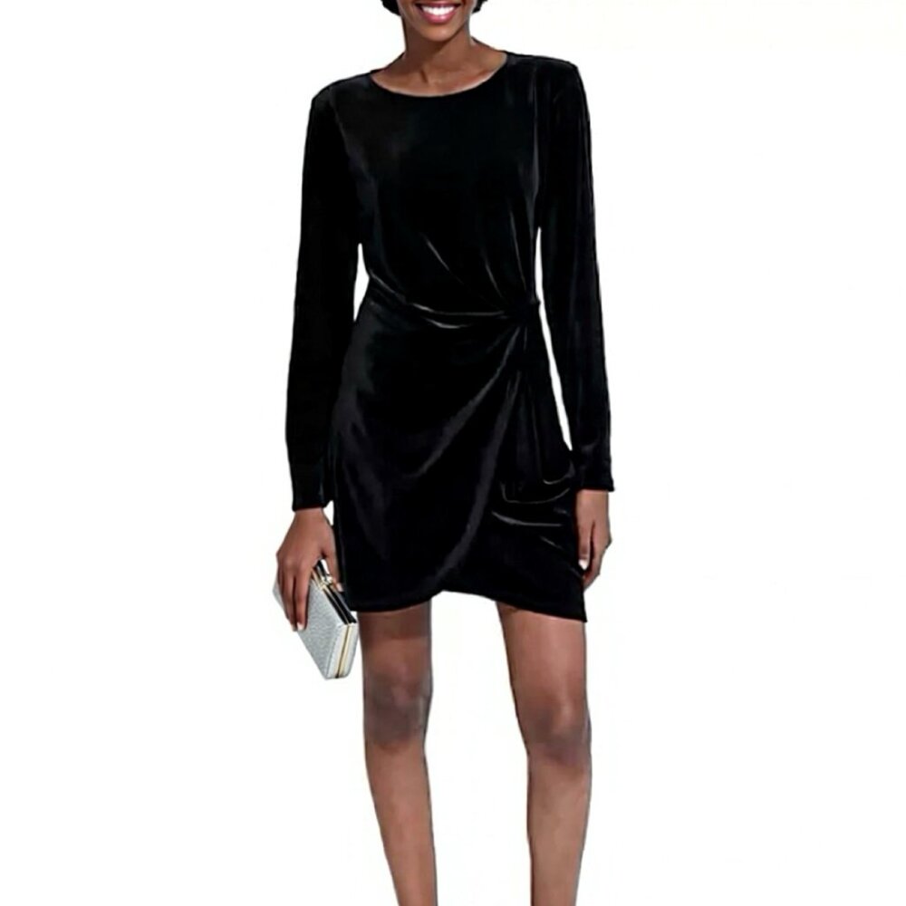 Draped Velvet Mini Dress / The Kooples / NWT /‎ Size Large / MSRP $425!